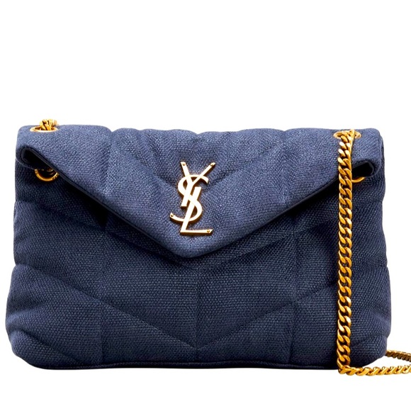 Yves Saint Laurent Handbags - 🔥YSL Puffer Small Quilt Canvas Shoulder Bag in Blue Marine